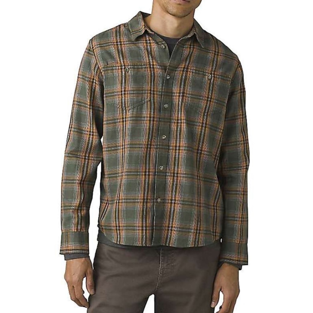 Prana Men’s Dolberg Flannel Shirt size small Tall